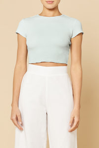 Nude Lucy Cameron Waffle Tee in a Ice White Colour