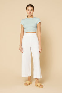 Nude Lucy Cameron Waffle Tee in a Ice White Colour