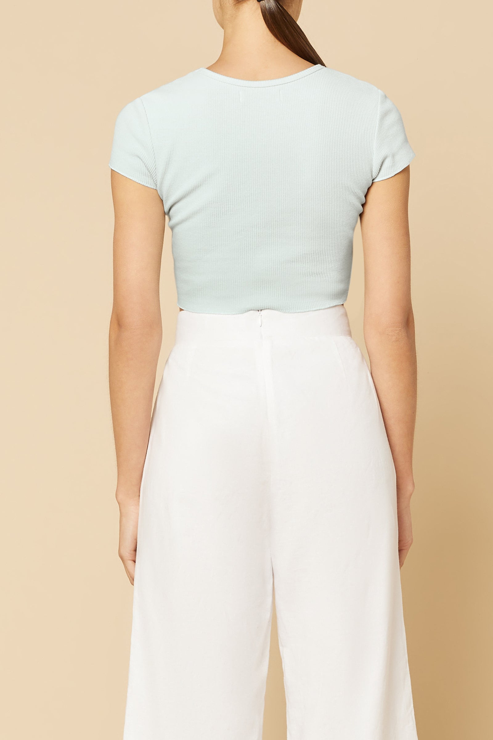 Nude Lucy Cameron Waffle Tee In A Ice White Colour 