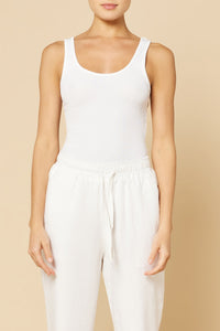 Nude Lucy Maya Organic Rib Tank in White