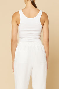 Nude Lucy Maya Organic Rib Tank in White