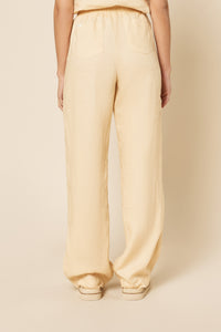 Nude Lucy Lounge Linen Pant In a Light Brown Butter Colour 
