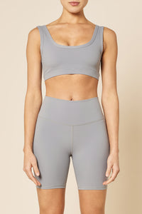 Nude Lucy Nude Active Crop Top Slate in Blue