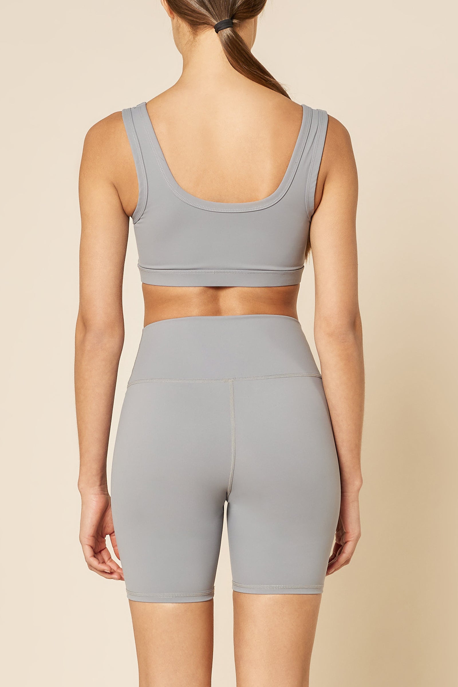 Nude Lucy Nude Active Crop Top Slate In Blue 