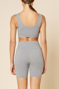 Nude Lucy Nude Active Crop Top Slate in Blue