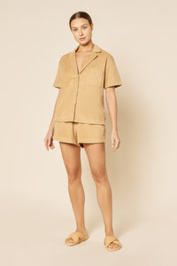 Nude Lucy Finn Terry Shirt in a Light Brown Caramel Colour
