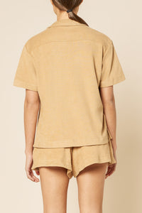 Nude Lucy Finn Terry Shirt in a Light Brown Caramel Colour