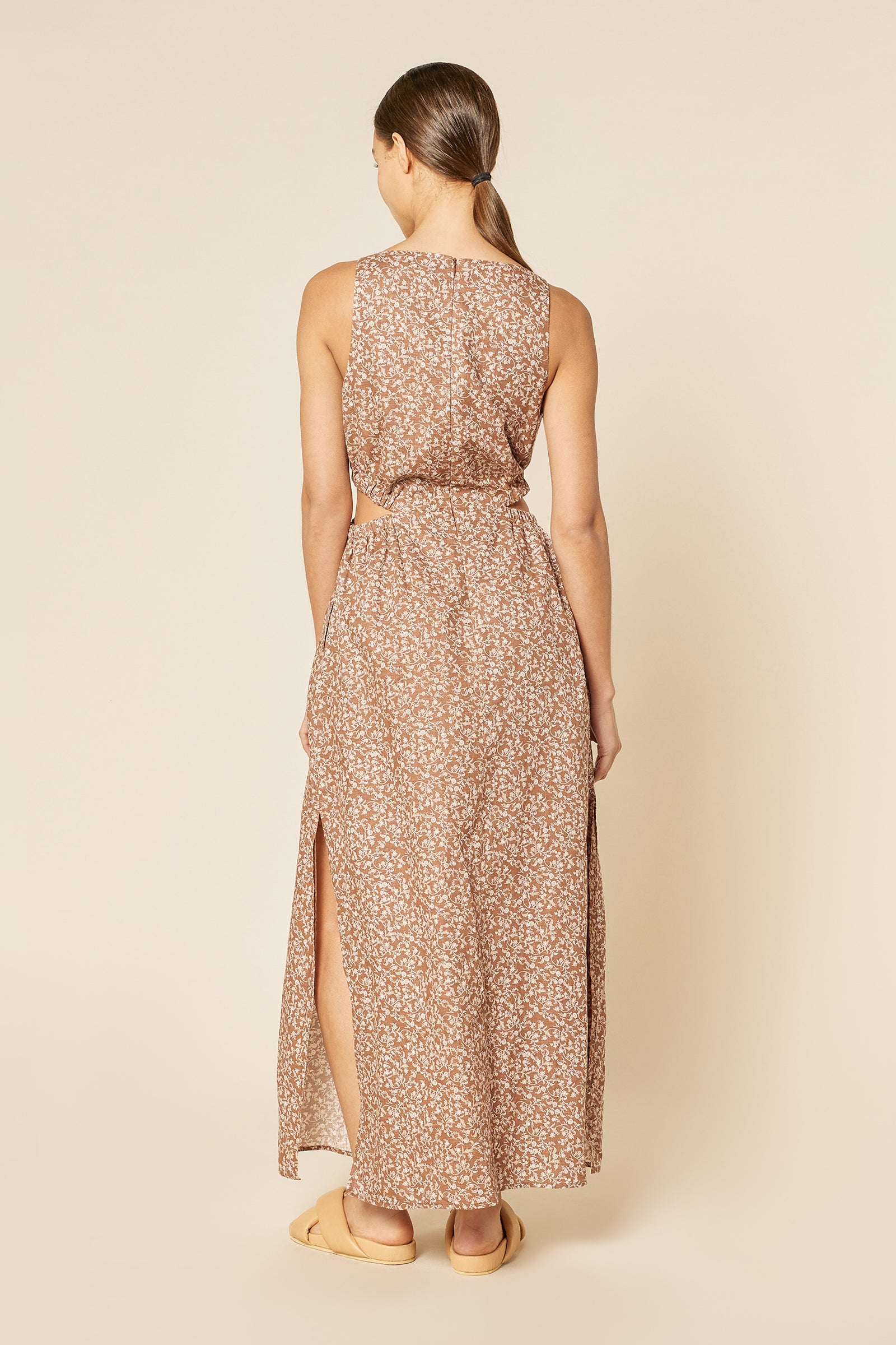 Nude Lucy Alina Cut Out Maxi Dress Persian In A Floral Print 