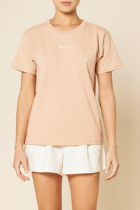 Nude Lucy Nude Organic Heritage Tee In a Orange Clay Colour