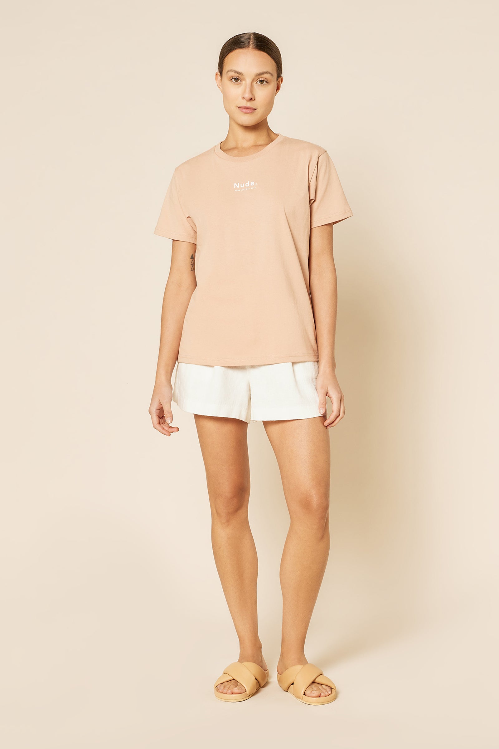 Nude Lucy Nude Organic Heritage Tee In A Orange Clay Colour 