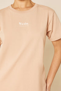 Nude Lucy Nude Organic Heritage Tee In a Orange Clay Colour
