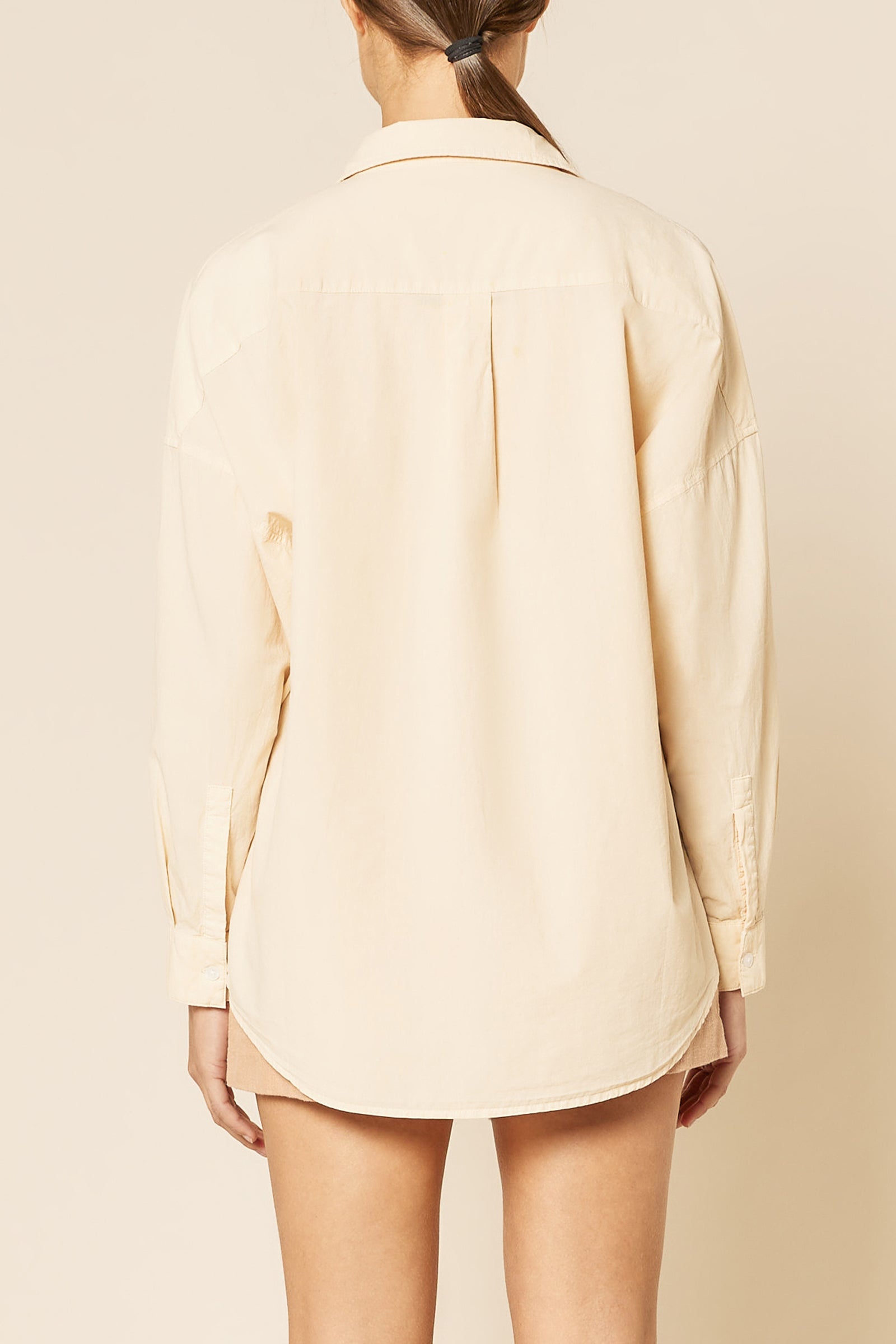 Nude Lucy Naya Washed Cotton Shirt In a Light Brown Butter Colour 