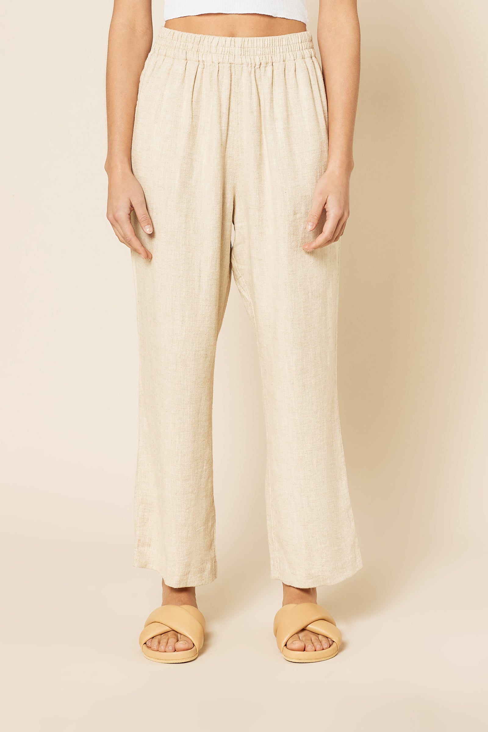 Nude Lucy Blair Relaxed Pant in a Light Beige Oat