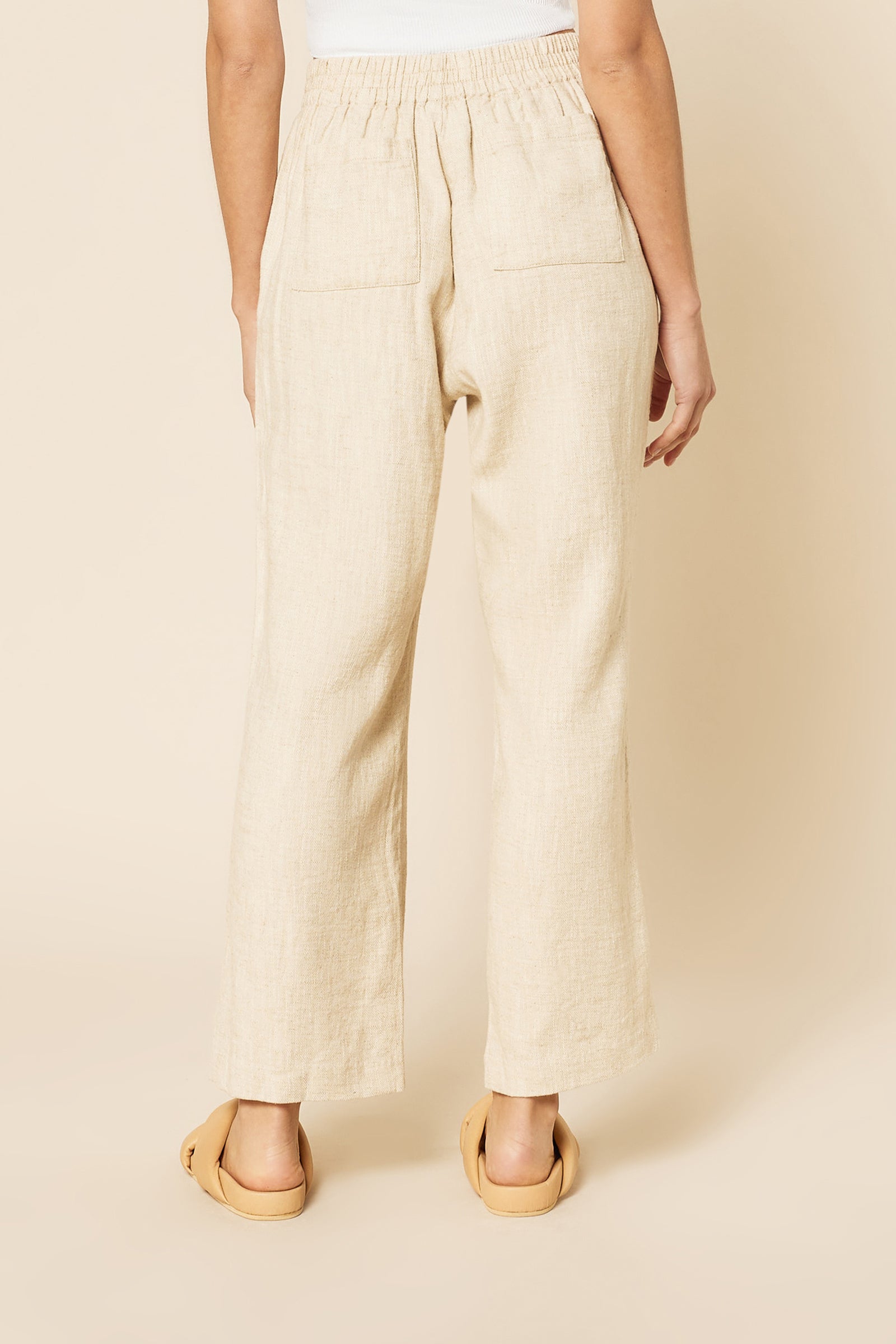 Nude Lucy Blair Relaxed Pant in a Light Beige Oat
