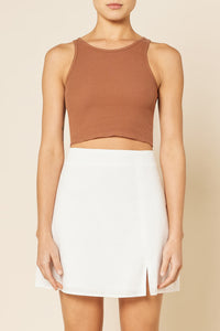 Nude Lucy Annie Waffle Tank in a Light Brown Henna Colour