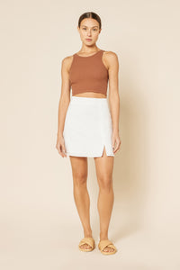 Nude Lucy Nima Linen Mini Skirt in White