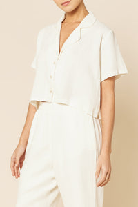 Nude Lucy Rumi Crop Shirt Off in White