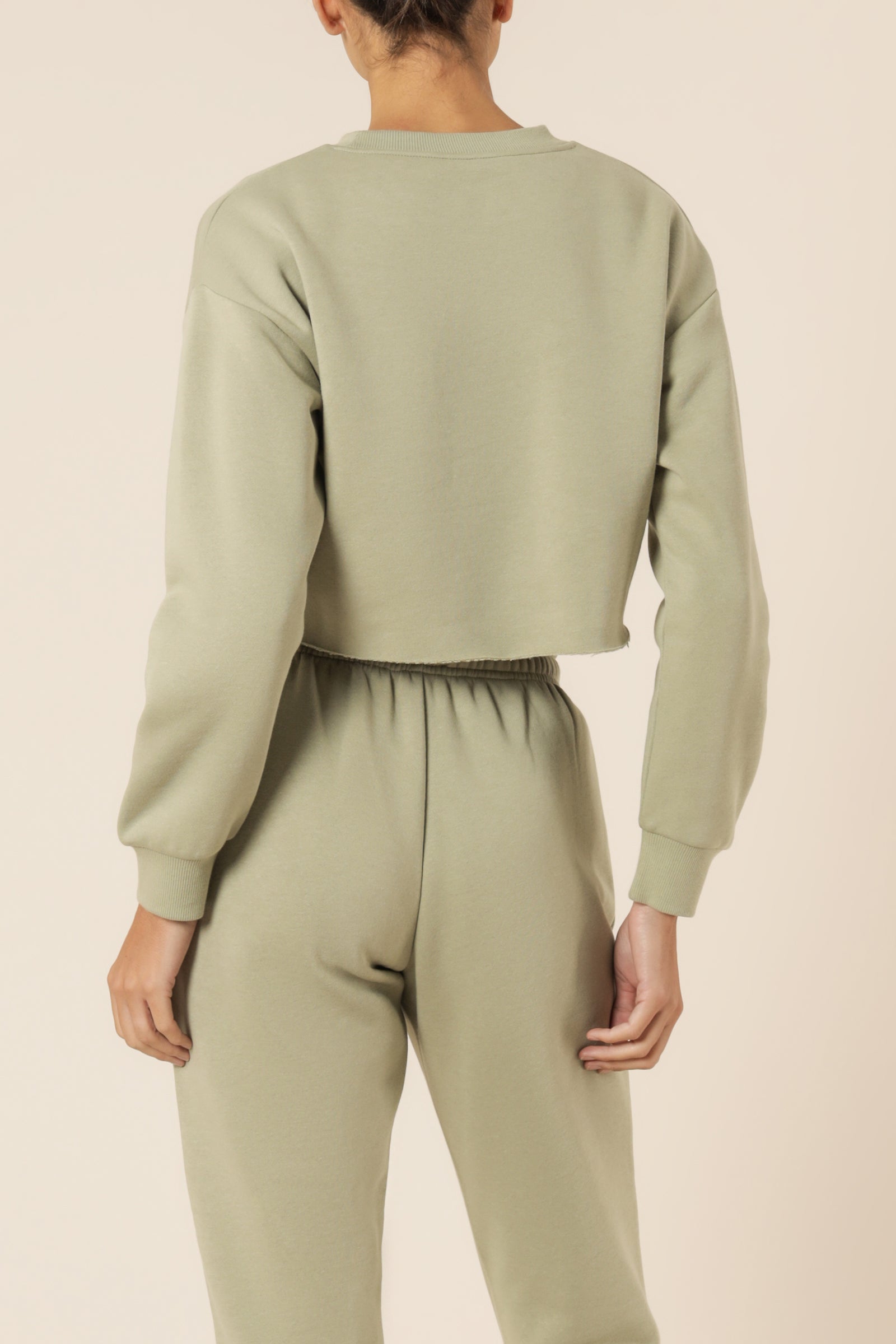 Nude Lucy Carter Classic Crop Sweat Washed Sage Sweats 