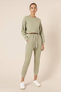 Nude Lucy carter classic crop sweat washed sage sweats