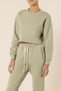 Nude Lucy carter classic crop sweat washed sage sweats
