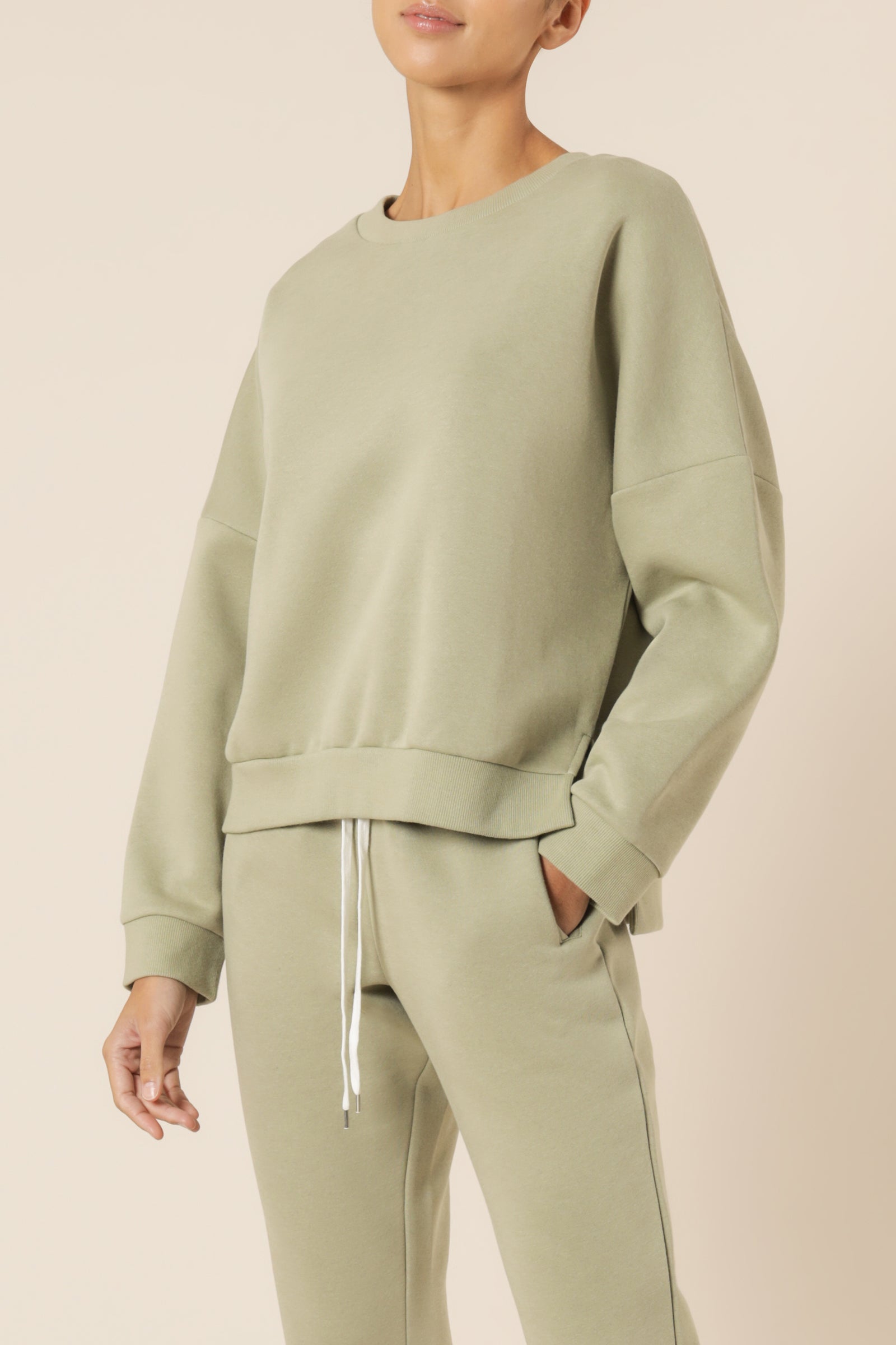 Nude Lucy Carter Classic Oversized Sweat Washed Sage Sweats 