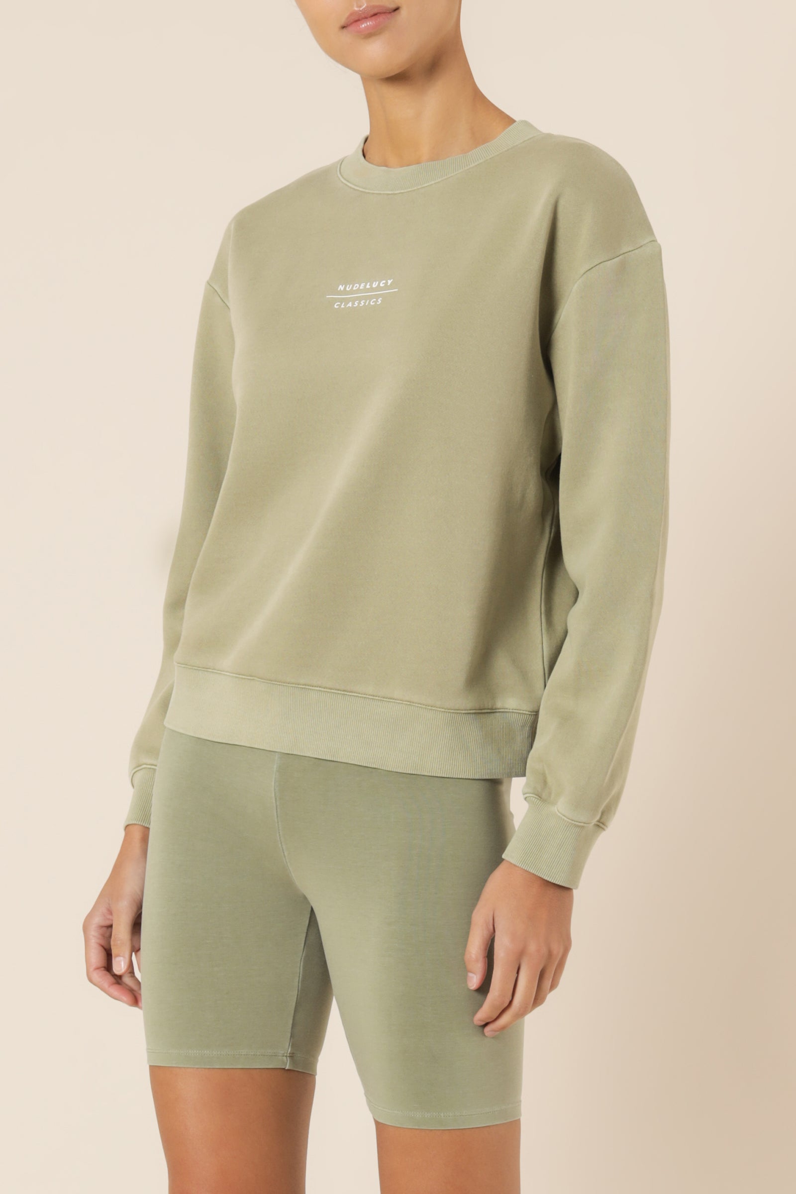 Nude Lucy Nude Classics Slogan Sweat Washed Sage Sweats 