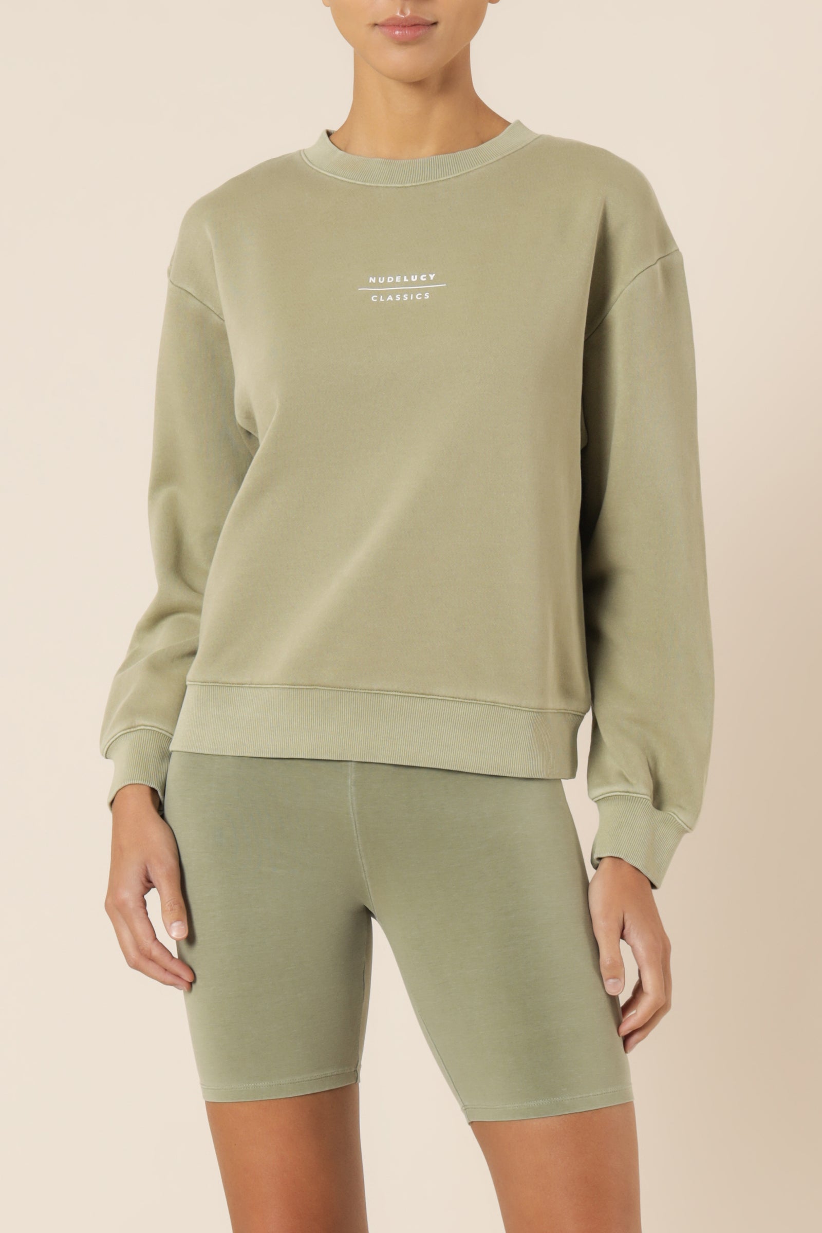 Nude Lucy Nude Classics Slogan Sweat Washed Sage Sweats 