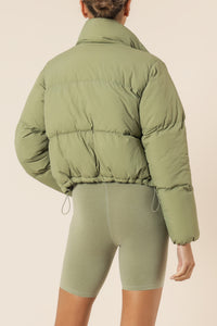 Nude Lucy topher puffer jacket deep sage jackets
