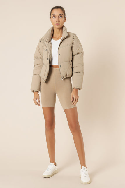 TOPHER PUFFER JACKET-Mocha