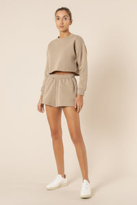 Nude Lucy carter classic crop sweat mocha sweats
