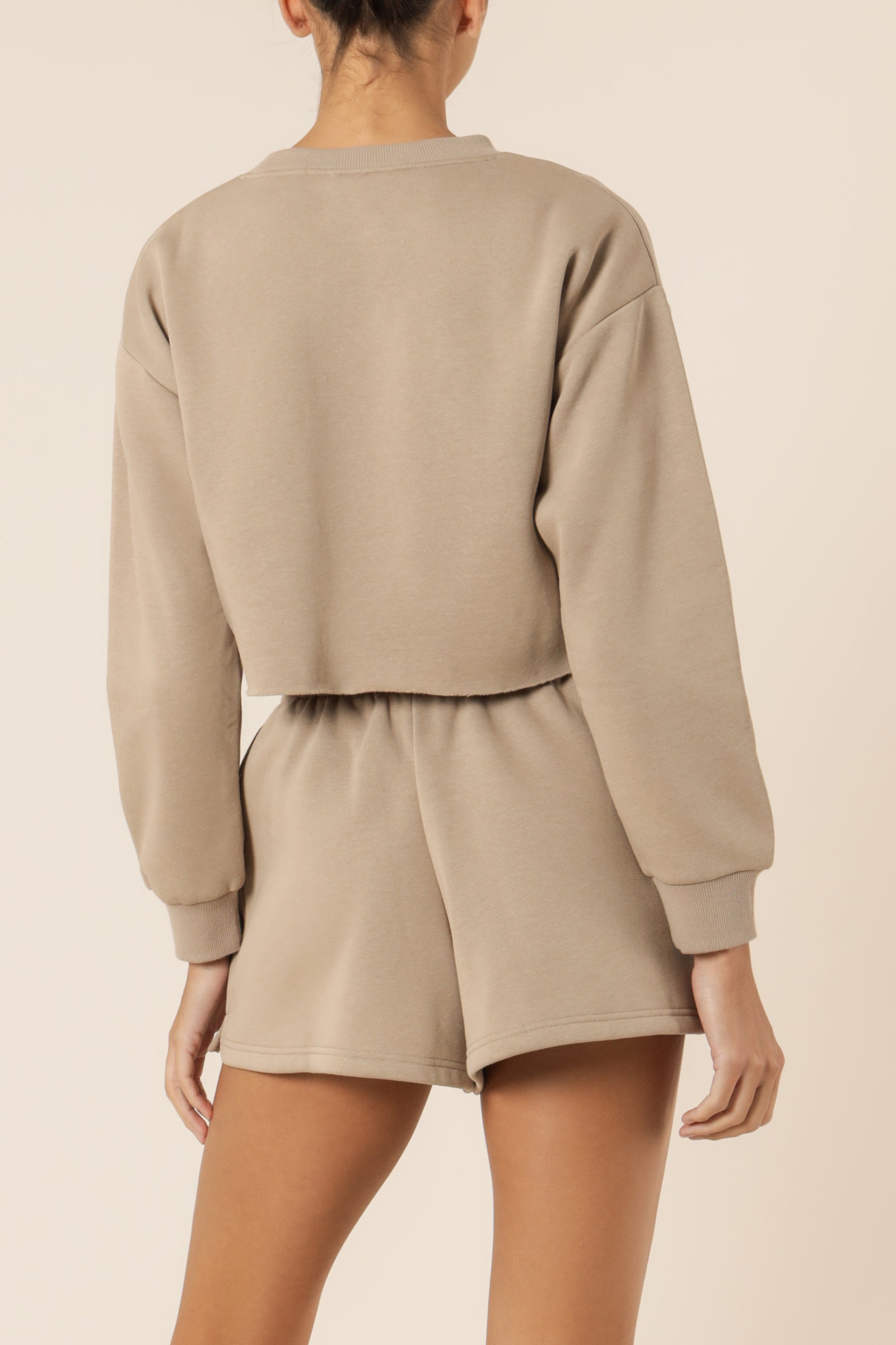 Nude Lucy carter classic crop sweat mocha sweats
