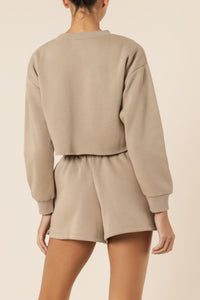 Nude Lucy carter classic crop sweat mocha sweats