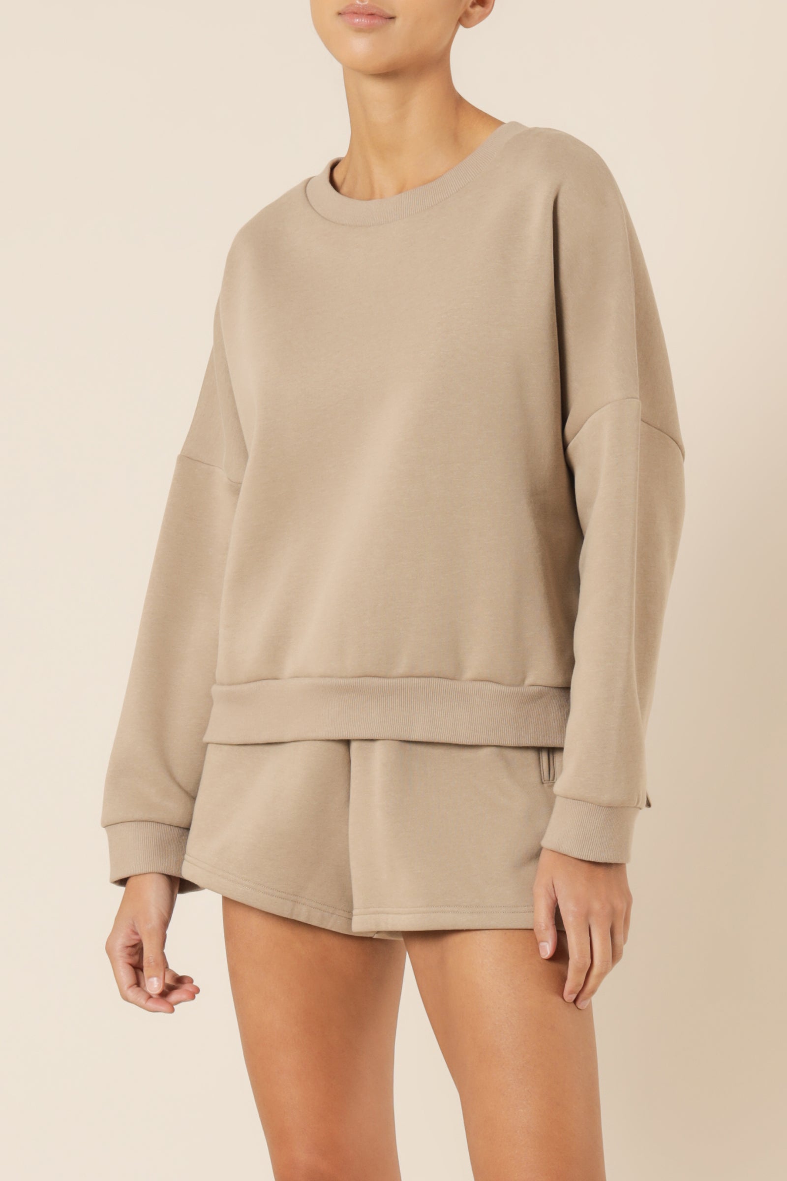 Nude Lucy Carter Classic Oversized Sweat Mocha Sweats 