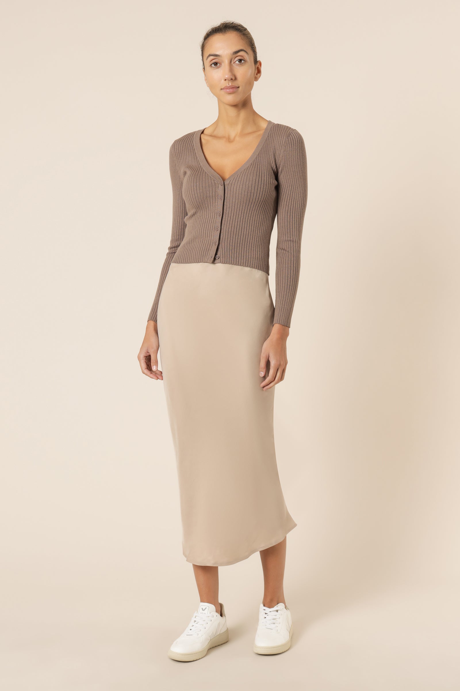 Nude Lucy Nude Classic Knit Cardi Chocolate Knits 