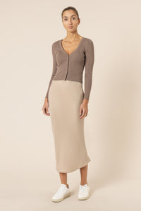 Nude Lucy nude classic knit cardi chocolate knits