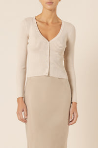 Nude Lucy nude classic knit cardi latte knits