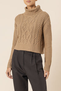 Nude Lucy dorian cable knit mocha knits