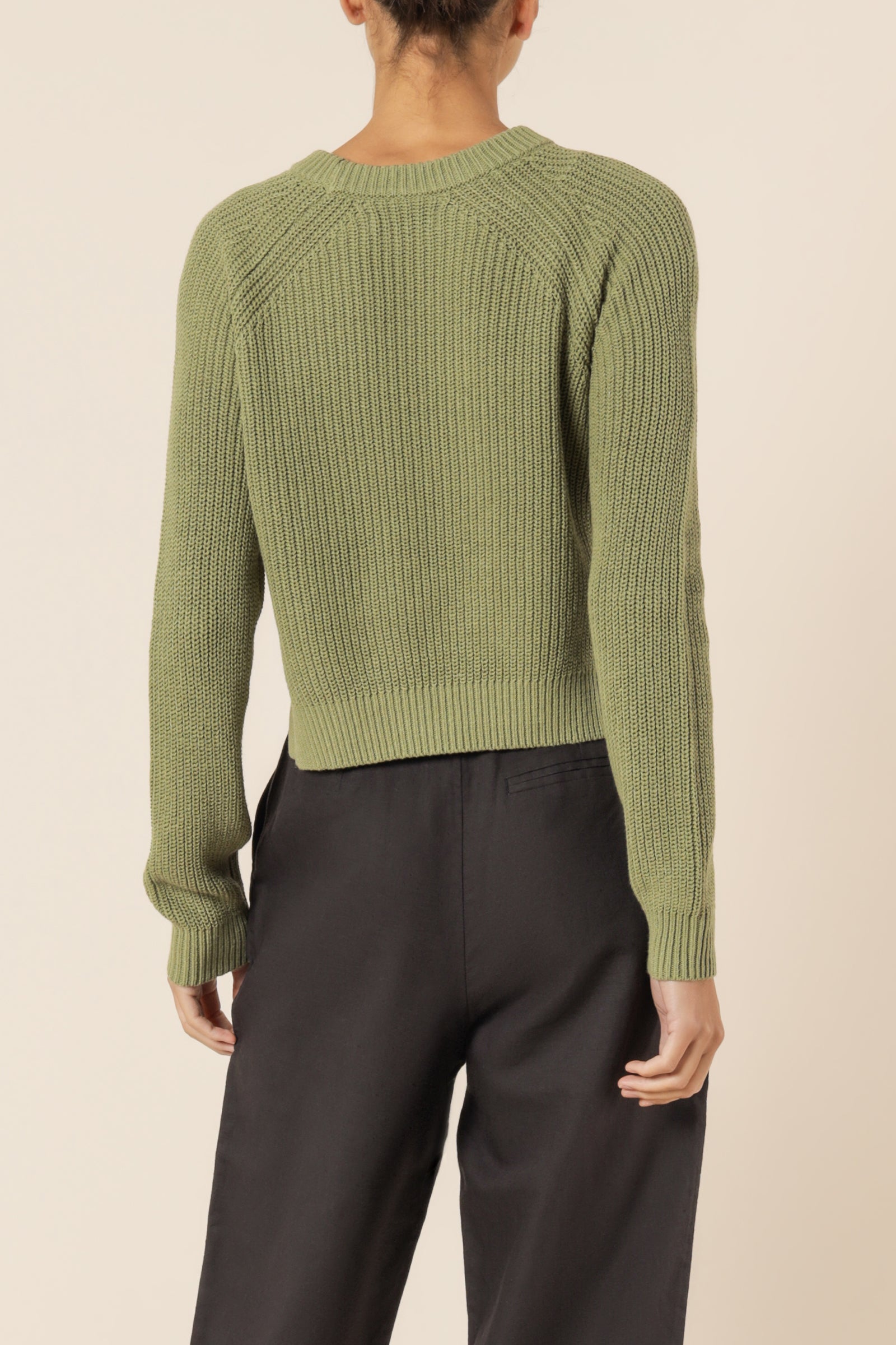 Nude Lucy Kallie Knit Jumper Washed Sage Knits 