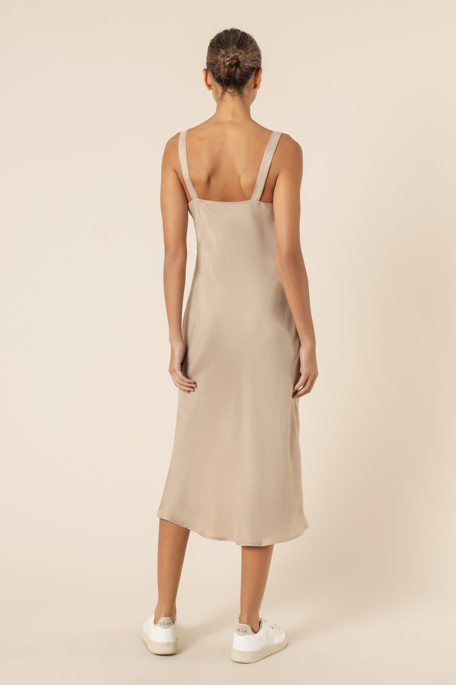 Nude Lucy Esme Cupro Slip Dress Mocha Dress 