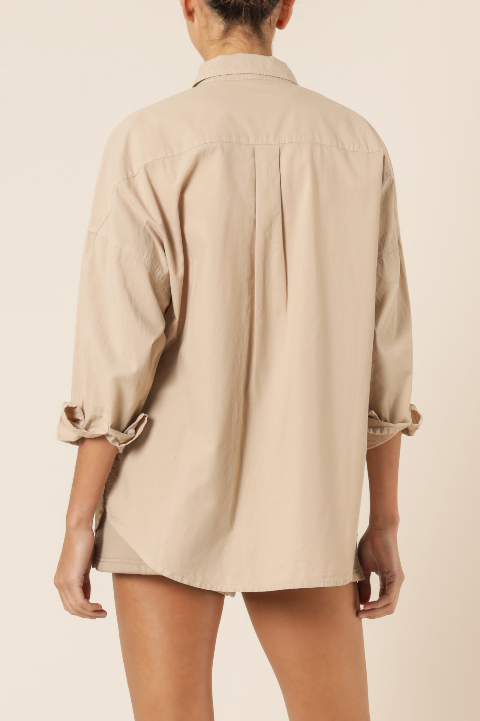 Nude Lucy Naya Washed Cotton Shirt Mocha Shirt 