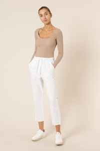 Nude Lucy maya long sleeve rib tee mocha tees