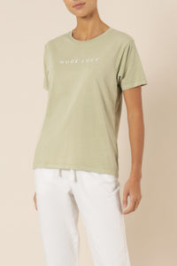 Nude Lucy Nude Lucy washed slogan tee washed sage top
