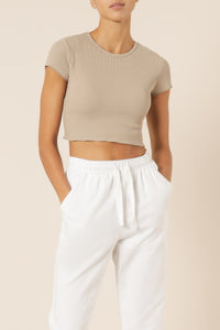 Nude Lucy cameron waffle tee mocha top