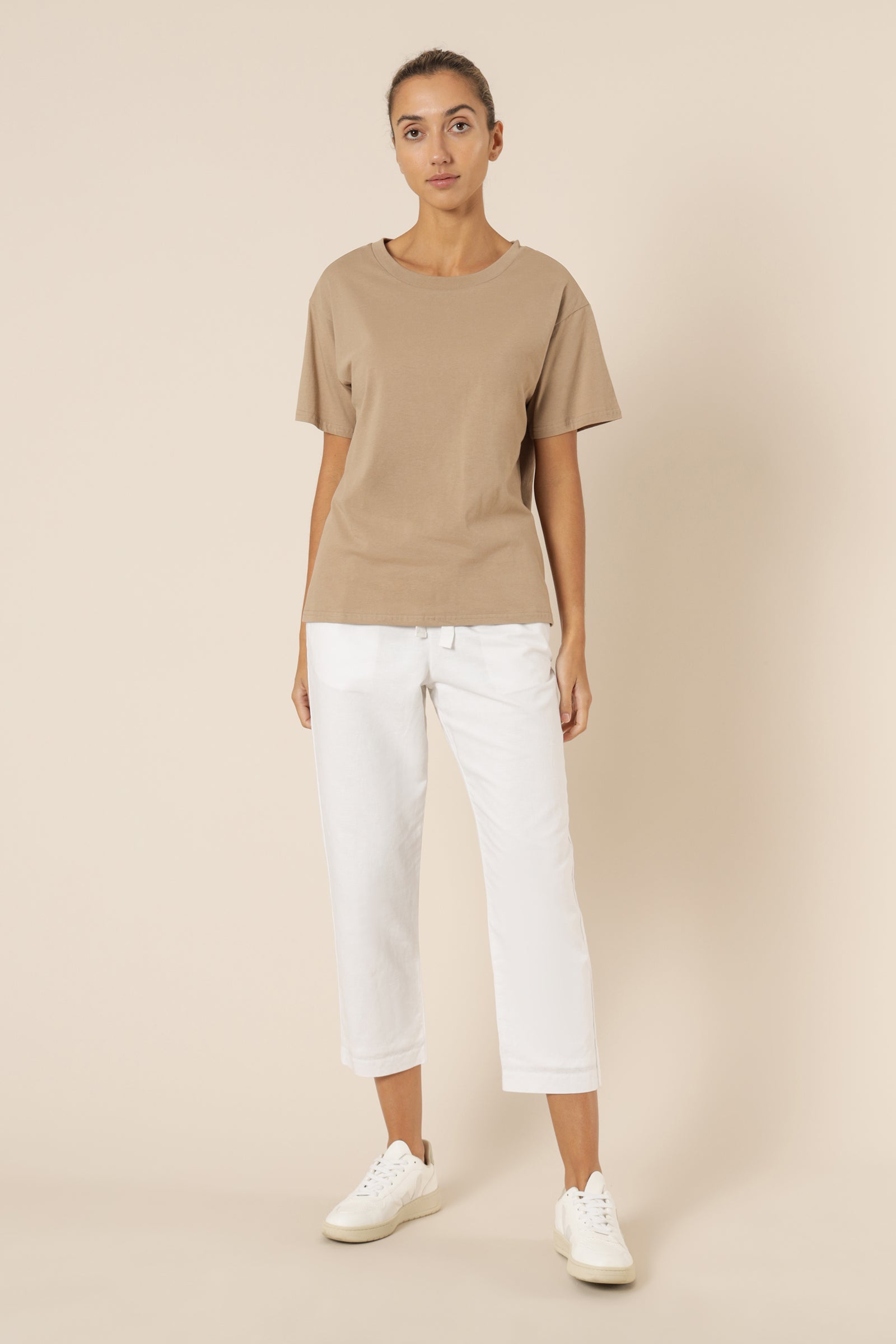 Nude Lucy Frankie Boyfriend Tee Mocha Top 