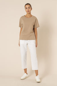 Nude Lucy frankie boyfriend tee mocha top