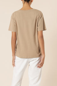 Nude Lucy frankie boyfriend tee mocha top