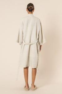 Nude Lucy nude lounge linen robe natural