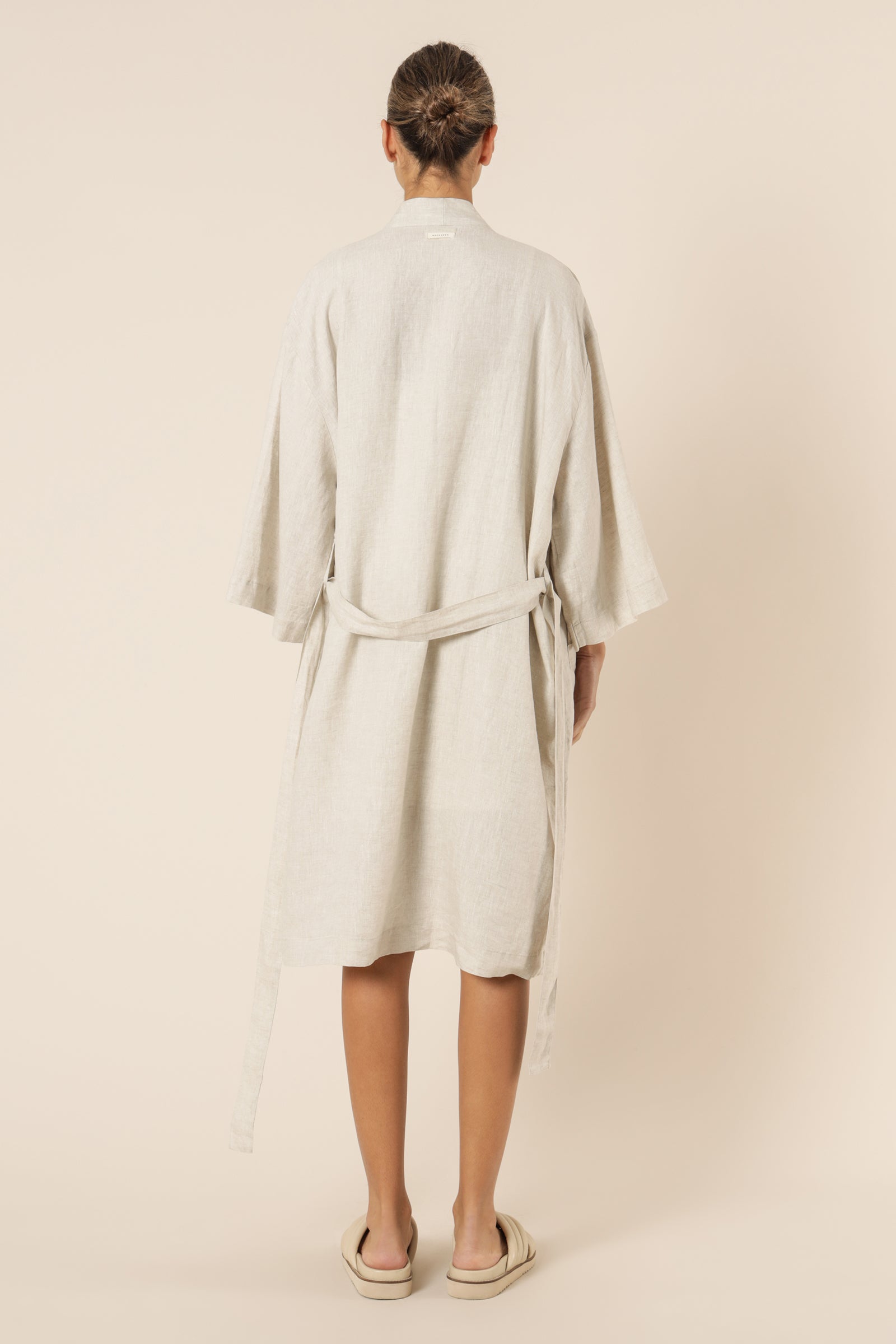 Nude Lucy Nude Lounge Linen Robe Natural 