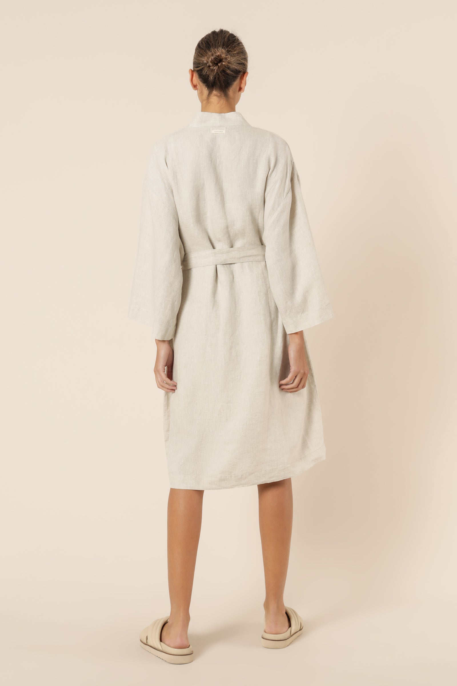 Nude Lucy Nude Lounge Linen Robe Natural 