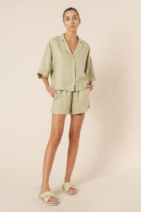 Nude Lucy nude lounge linen short washed sage shorts